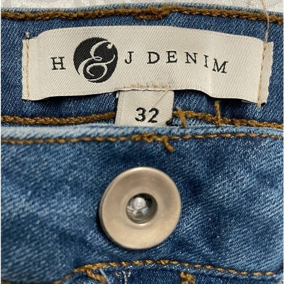 H& J Denim women’s high waist Denim shorts  size 32 color blue - Picture 3 of 5